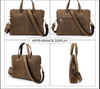 Coffee Brown Leather Office Messenger Bag