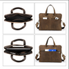 Coffee Brown Leather Office Messenger Bag