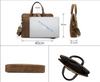 Coffee Brown Leather Office Messenger Bag