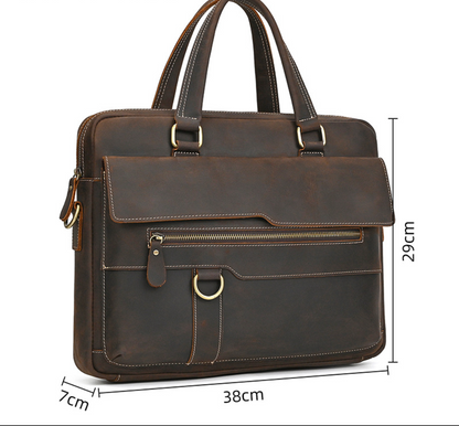 Genuine Leather Office Messenger Bag for Men