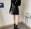 A Line Faux Leather Skirt Fall Outfit