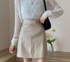 A Line Faux Leather Skirt Fall Outfit