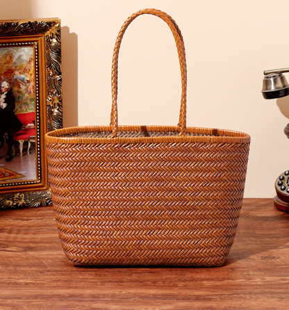 Women's Cowhide Leather Shoulder Tote Bag