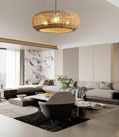 Handwoven Rattan Chandelier Pendant Lamp