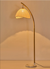 Boho Bamboo Floor Lamp with Rattan Shade Modern Standing Light