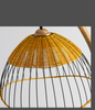 Modern Boho Bamboo Floor Lamp Handmade Rattan