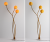 Modern Boho Bamboo Floor Lamp Handmade Rattan
