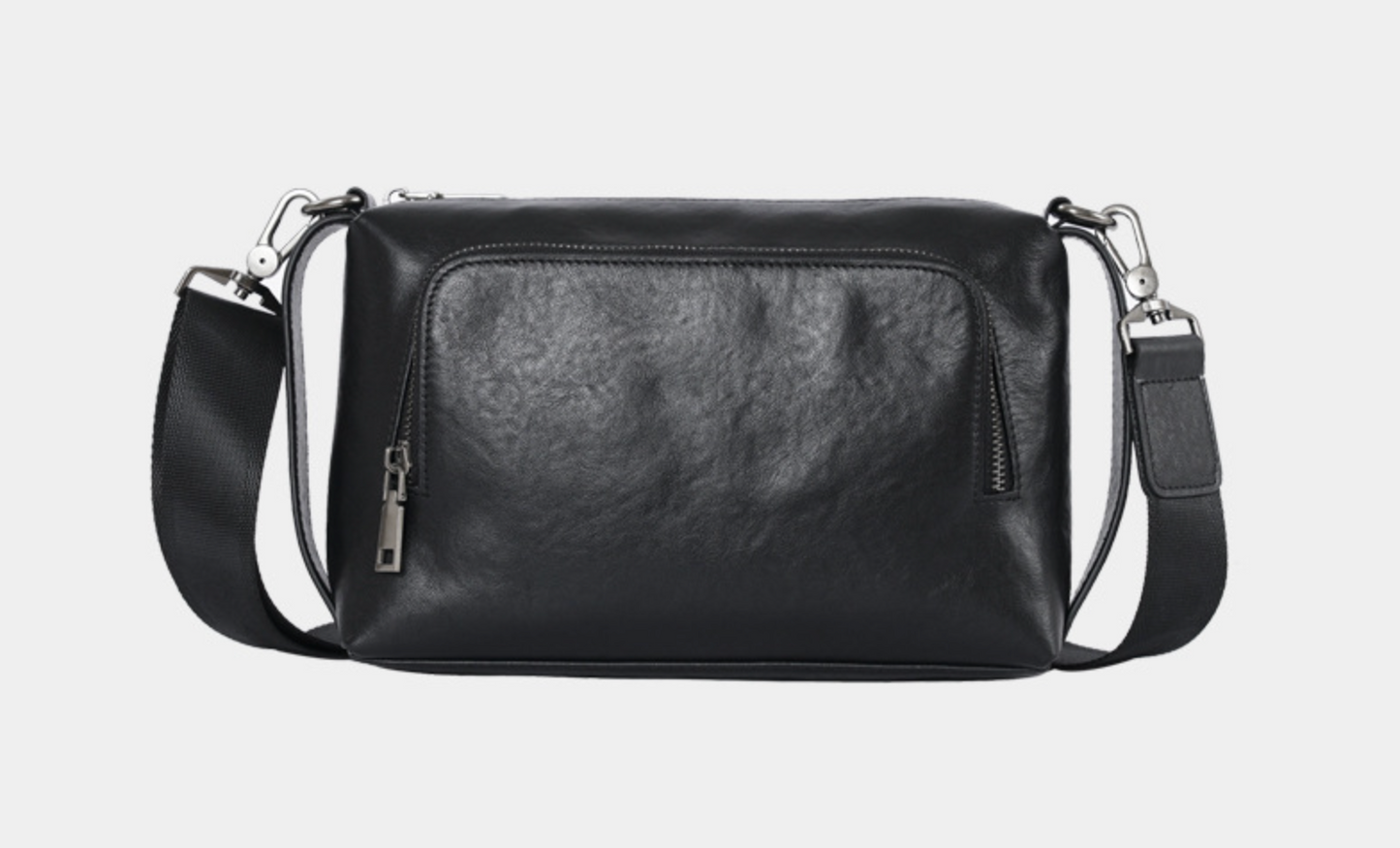 Crossbody-Ledertasche für Männer mit Innenfächern und Reißverschluss – perfekt für Business, Reisen und täglichen Einsatz.


