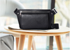 Men's Small Leather Chest Bag with Strap