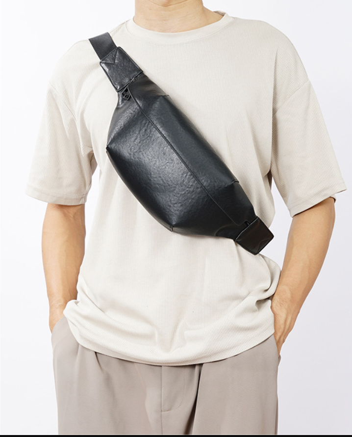 Men’s Leather Waist Bag Crossbody for Travel