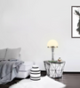 Mid Century Modern Table Lamp with Glass Dome