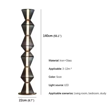 Nordic Geometric Column Floor Lamp for Living Room and Bedroom
