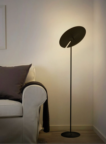 Art Deco Modern Floor Lamp with Disc Shade