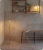 Italian Art Deco Iron LED Floor Lamp Minimalist Corner Light