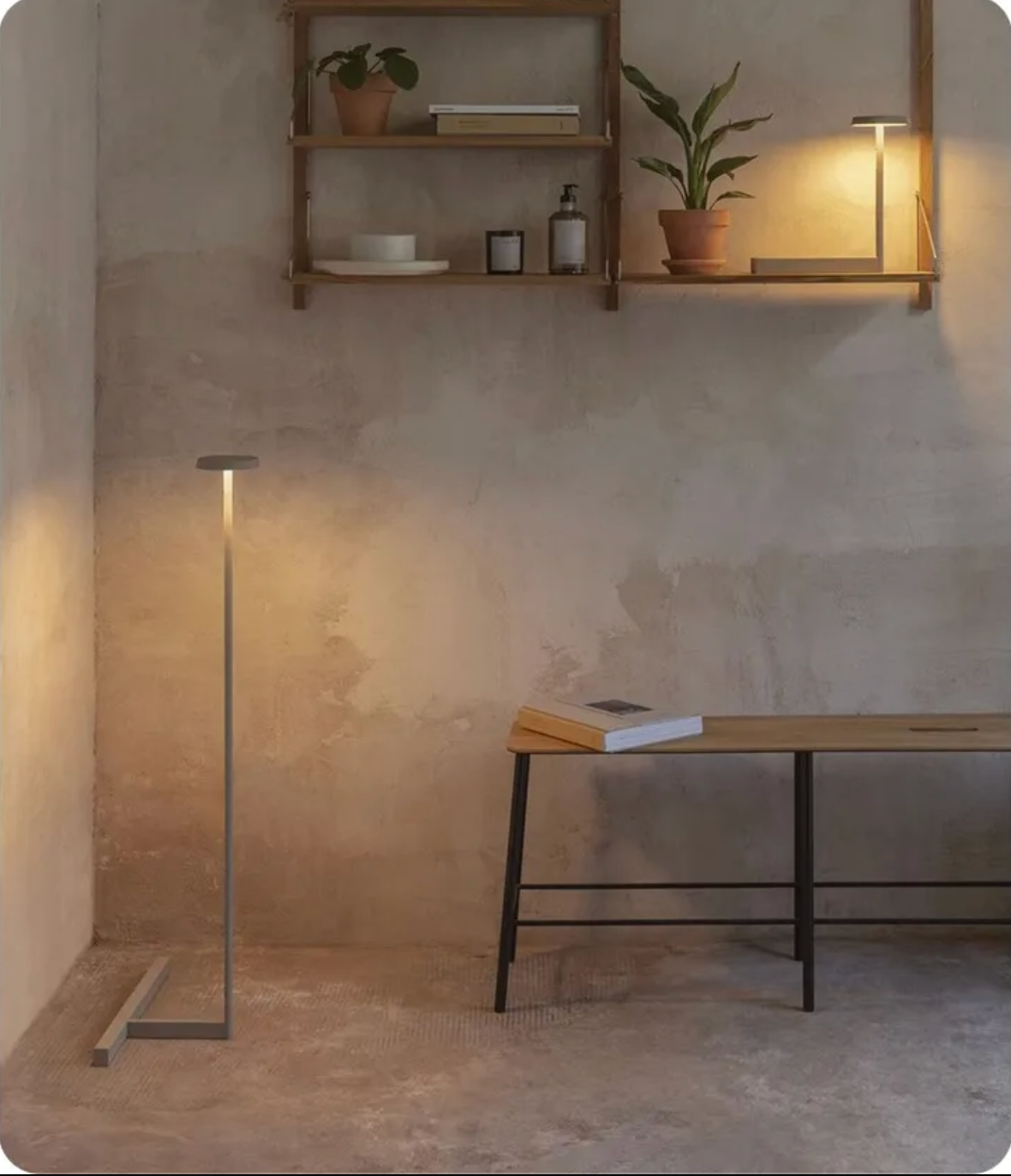 Italian Art Deco Iron LED Floor Lamp Minimalist Corner Light