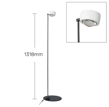 Modern Minimalist Floor Lamp with Adjustable Head Reading Light
