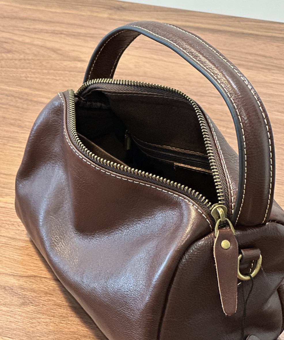 Genuine Leather Shoulder Bag for Women Top Handle