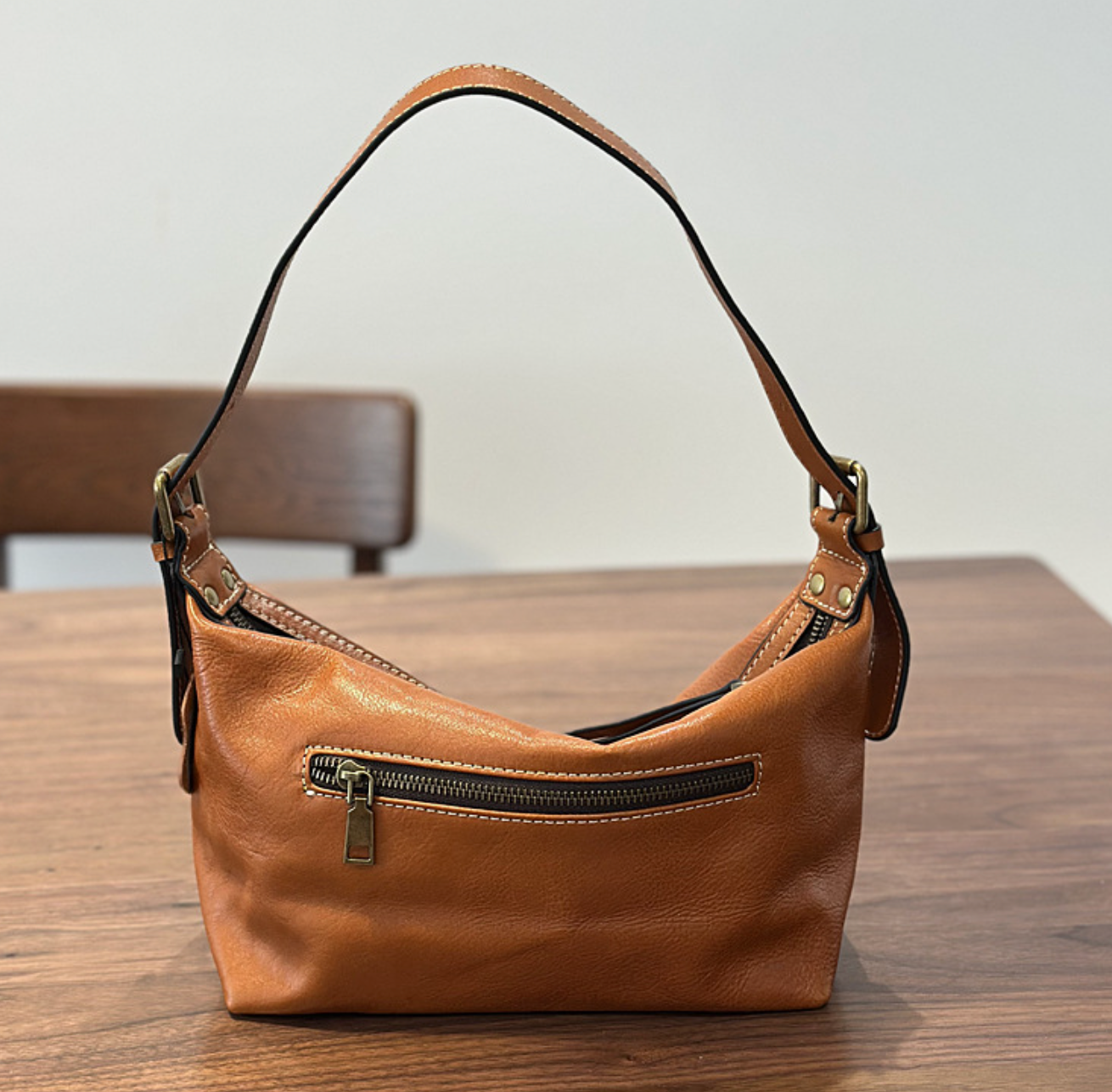 Genuine Leather Underarm Shoulder Bag for Women