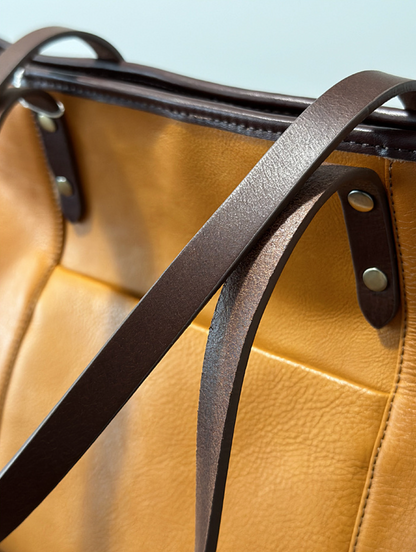 Full Grain Leather Tote Bag Office Shoulder