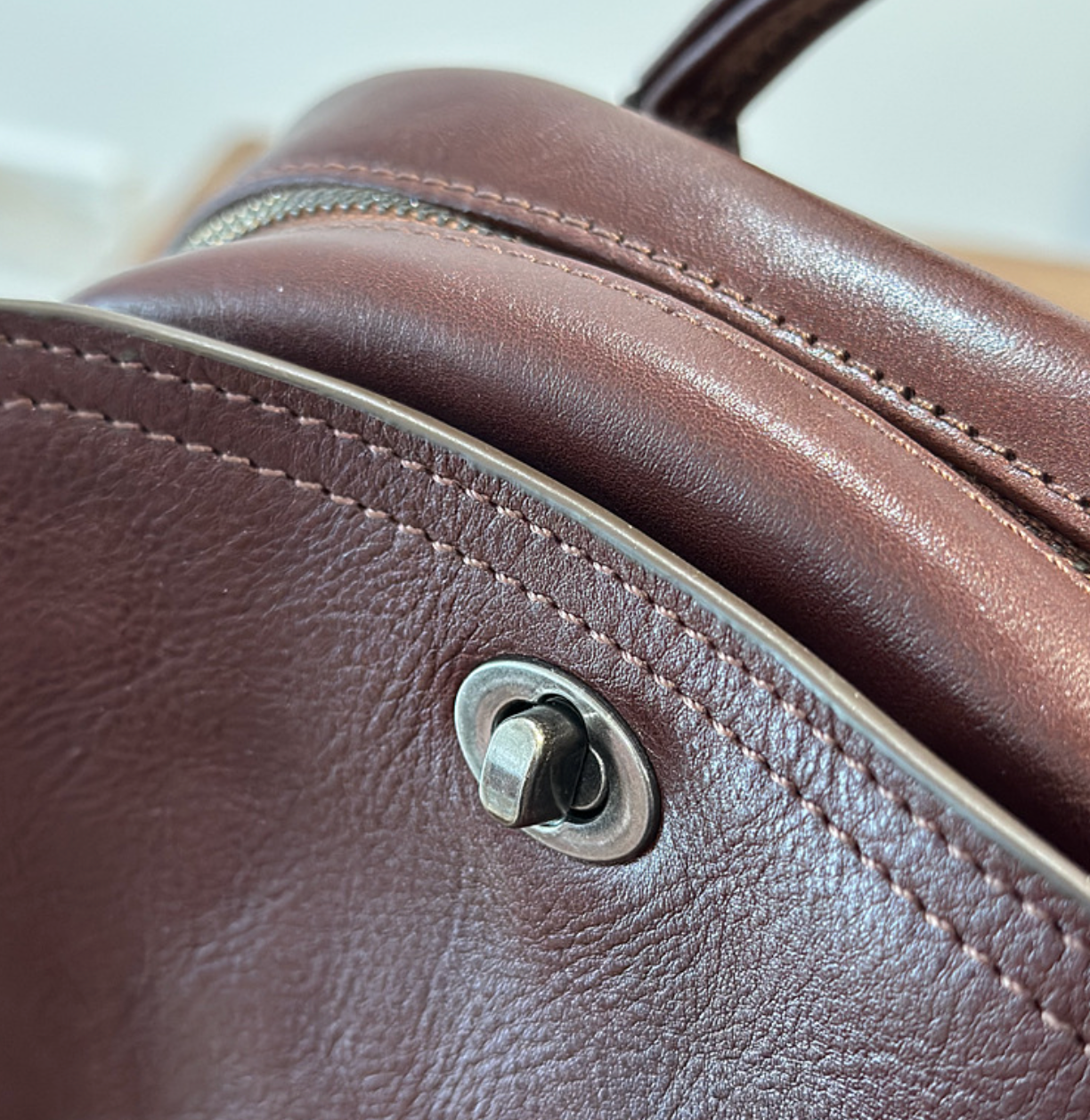 Brown Leather Backpack for Women Soft Cowhide Travel Bag