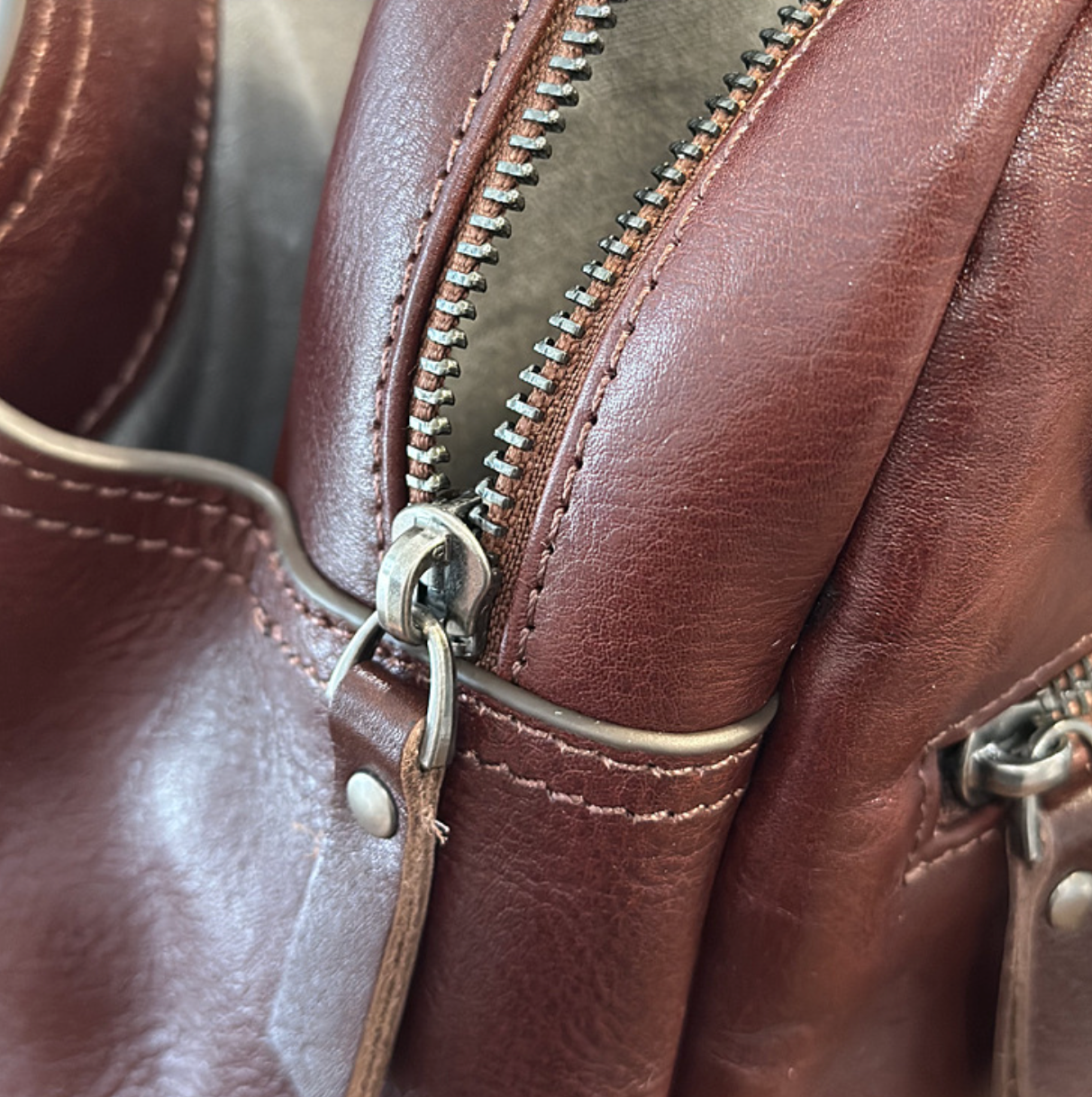 Brown Leather Backpack for Women Soft Cowhide Travel Bag