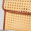 Woven PU Straw Crossbody Bag for Women