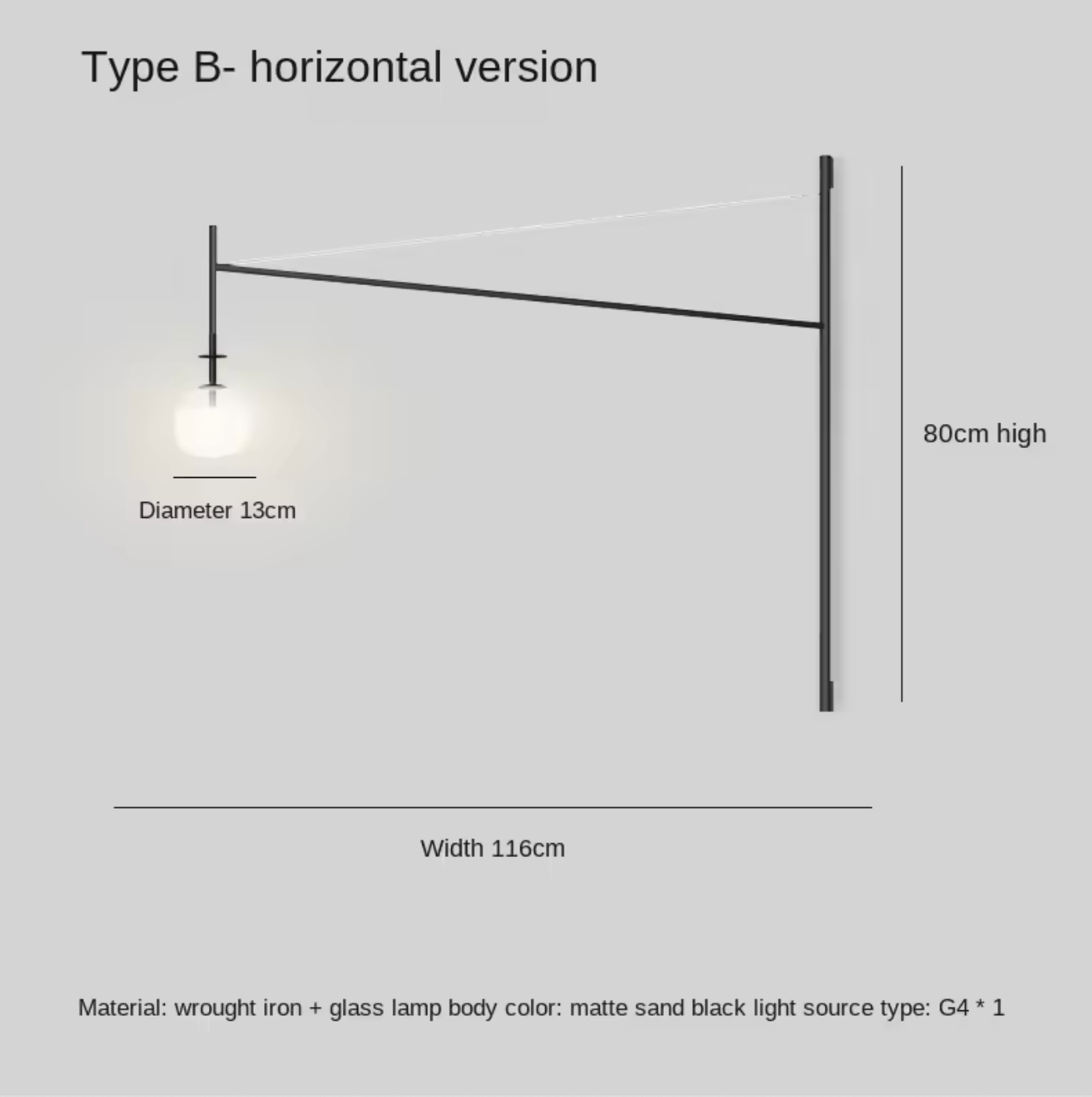 Nordic Adjustable Wall Lamp Minimalist With Frosted Glass Shade