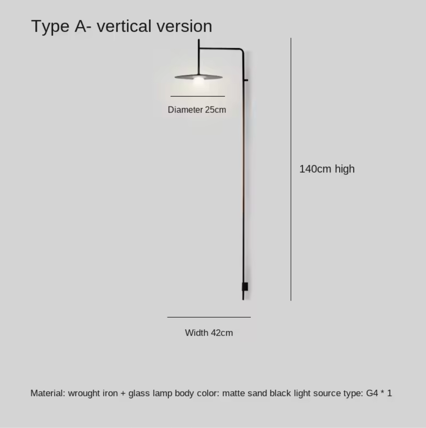 Nordic Adjustable Wall Lamp Minimalist With Frosted Glass Shade