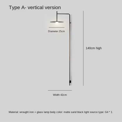 Nordic Adjustable Wall Lamp Minimalist With Frosted Glass Shade