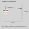 Nordic Adjustable Wall Lamp Minimalist With Frosted Glass Shade