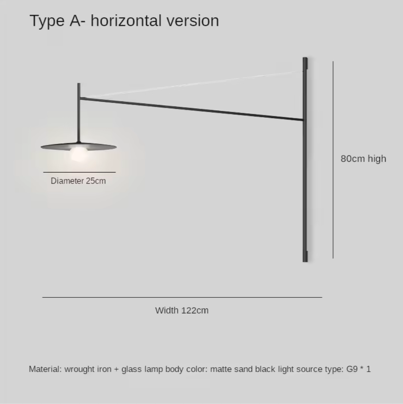 Nordic Adjustable Wall Lamp Minimalist With Frosted Glass Shade