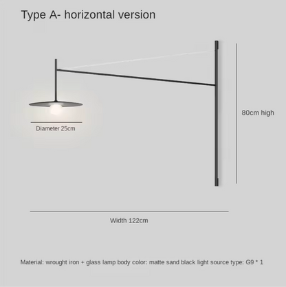 Nordic Adjustable Wall Lamp Minimalist With Frosted Glass Shade