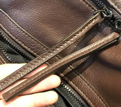 Brown Leather Backpack Women Backpack for Travel