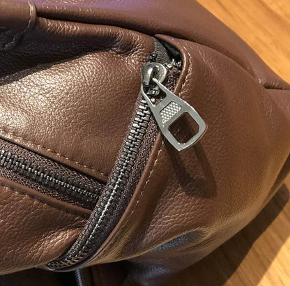 Brown Leather Backpack Women Backpack for Travel