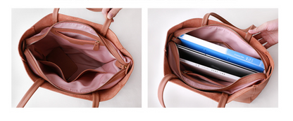 Women Leather Tote Bag Office Shoulder Purse