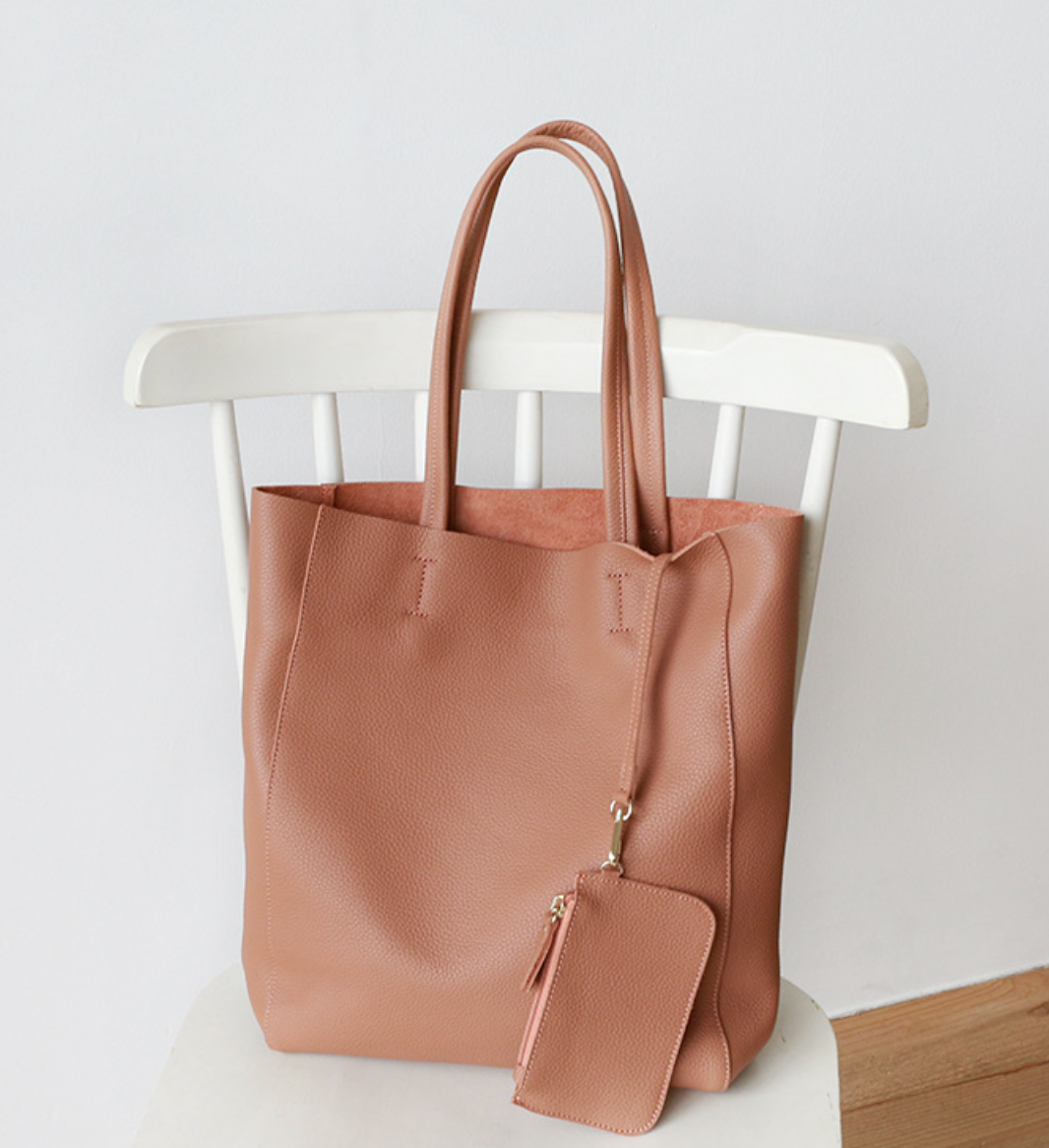 Women Leather Tote Bag Office Shoulder Purse