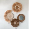 Handmade Boho Raffia Wall Hanging Rustic Straw Art