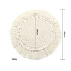 Handmade Boho Round Macrame Cotton Placemat with Tassels