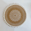 Handwoven Jute Table Mats with Mandala Fringe