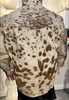 Men's Hair on Cowhide Jacket Tricolor Cow Print Western Coat
