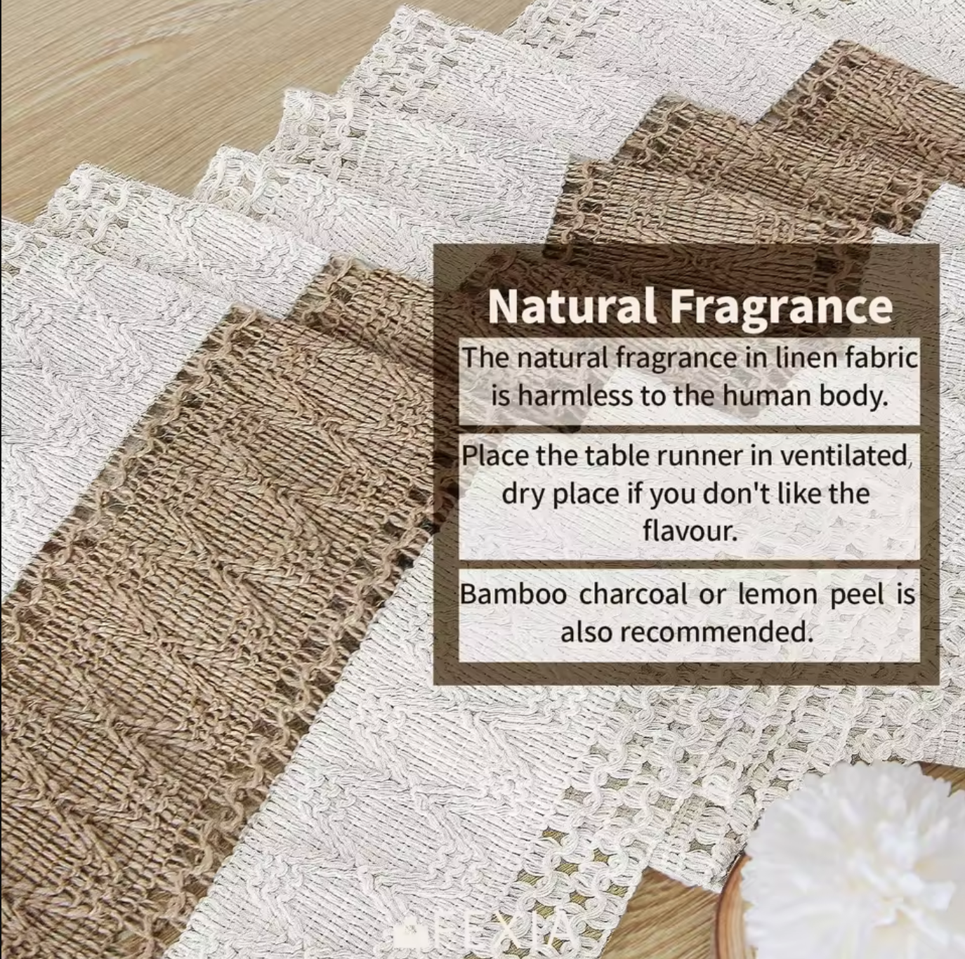 Burlap and Linen Macrame Table Runner with Tassels
