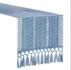 Cotton Linen Table Runner with Tassel Ends