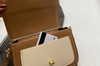 Two-Tone Small Square Shoulder Bag with Gold Twist Lock
