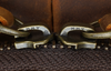 Mens Leather Travel Duffle Bag with Shoe Compartment
