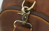 Mens Leather Travel Duffle Bag with Shoe Compartment