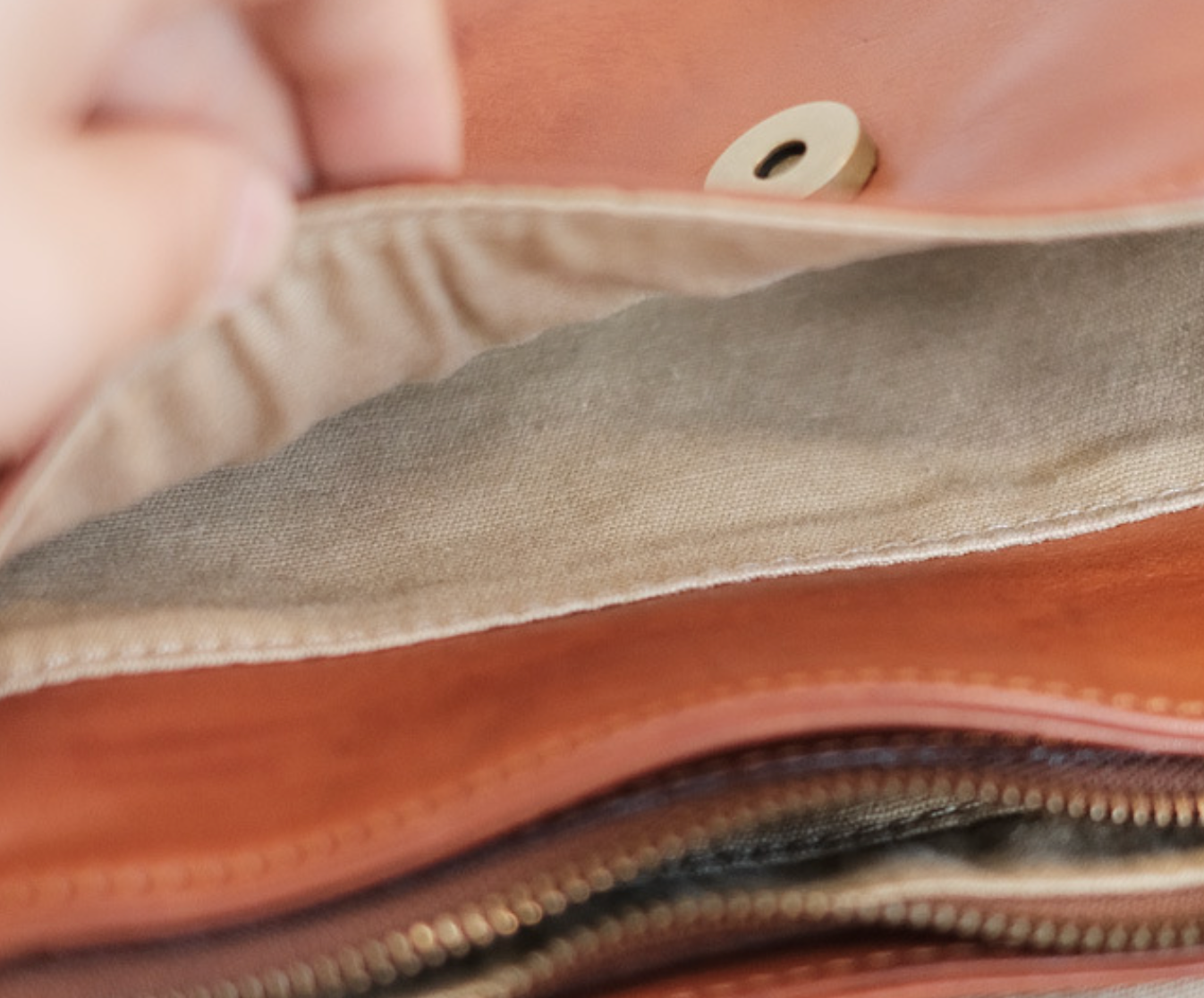 Genuine Brown Leather Crossbody Purse for Work & Office