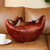 Men's Genuine Leather Crescent Chest Bag