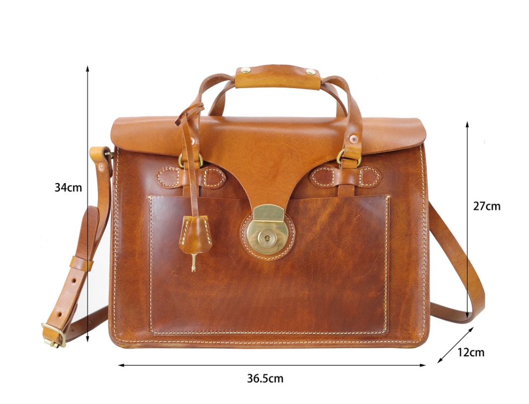Leather Business Travel Shoulder Bag