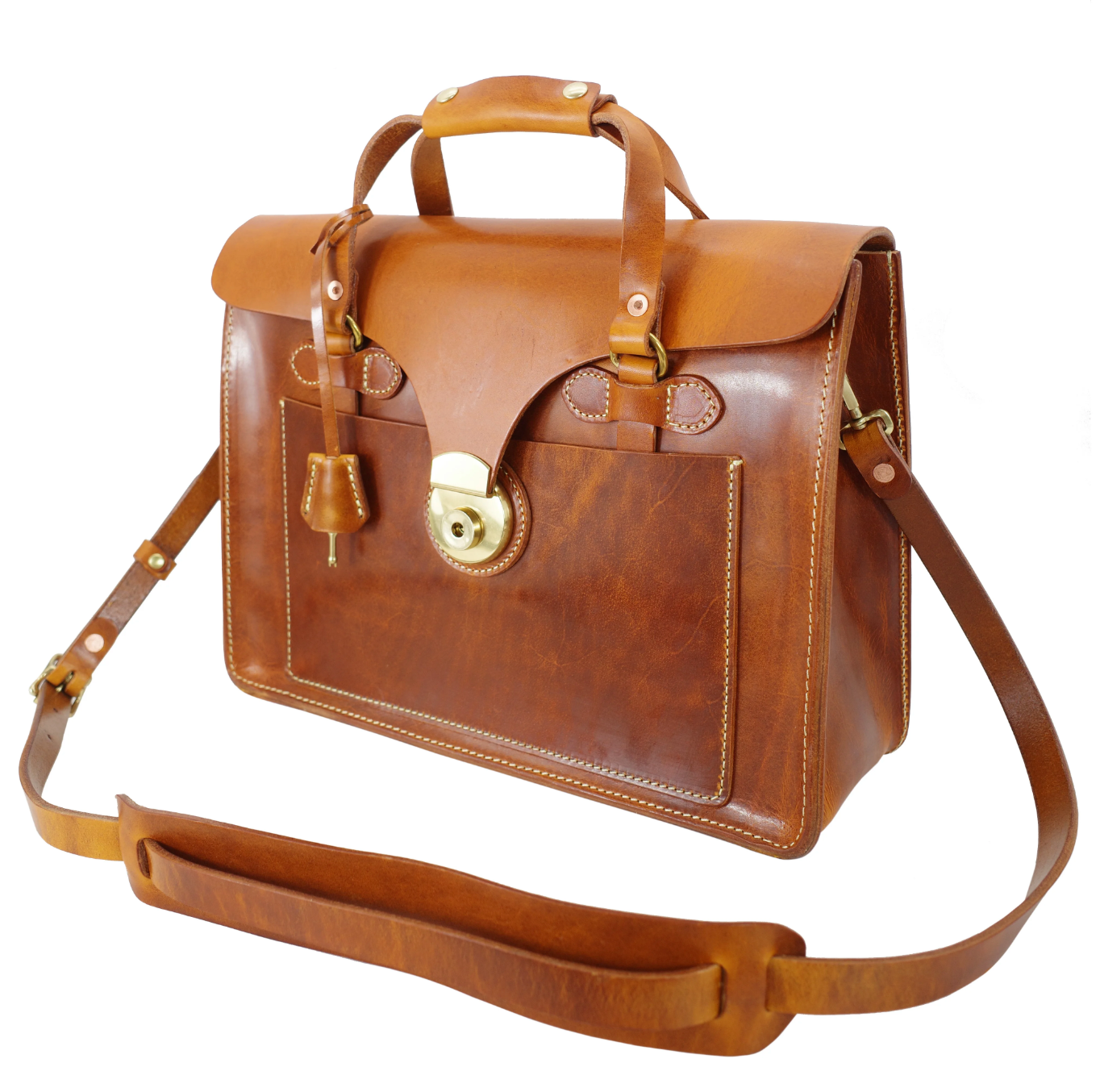Leather Business Travel Shoulder Bag