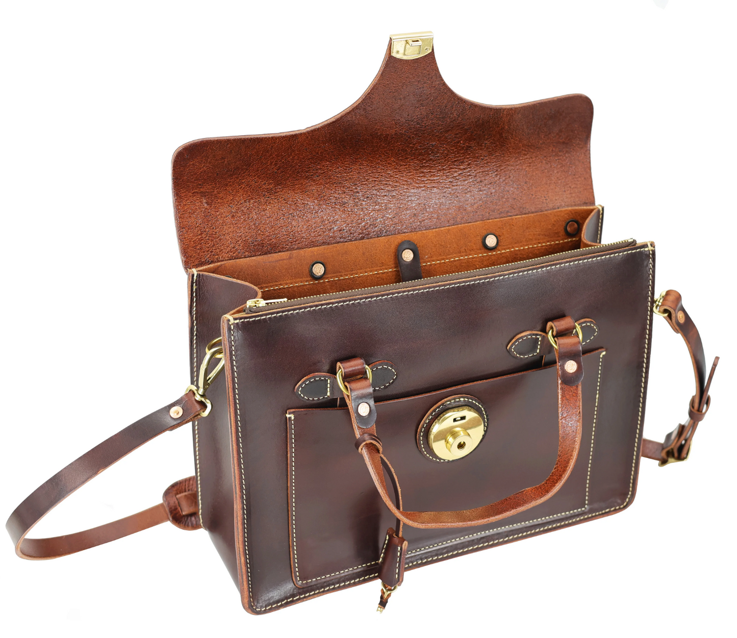 Leather Business Travel Shoulder Bag